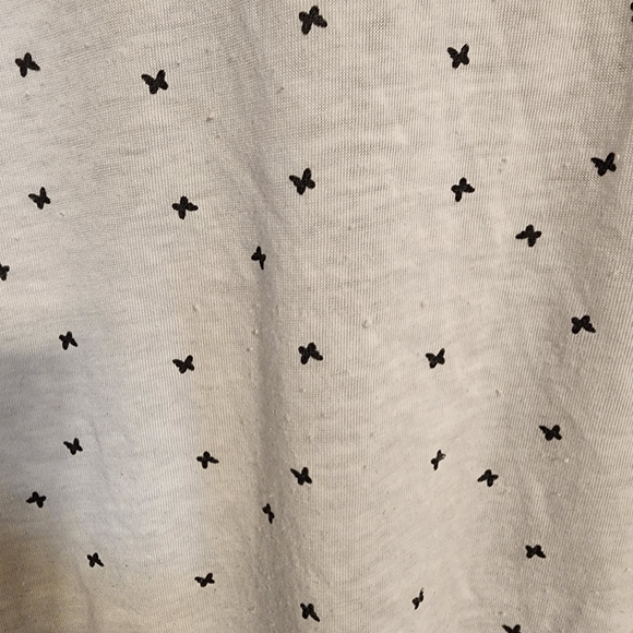 White Butterfly Print Top - Picture 3 of 3